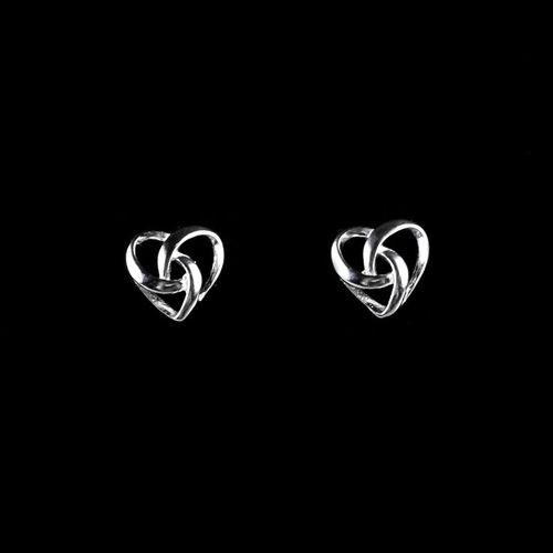 Boucles D'oreilles À N¿Ud En Forme De C¿Ur Pour Filles, En Plaqué Argent, Simple Et Élégant, Bijoux, Cadeau D'anniversaire Pour La Saint Valentin