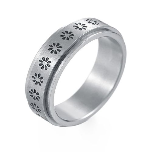 Bague Rotative Étoile Et Lune Pour Hommes Et Femmes, Anneau De Doigt Rétro Tendance, Design De Niche Ins Tendance, Ne Se Décolore Pas, En Titane Et Acier