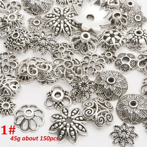 Perles En Métal Tibet, Intercalaires Pour Bijoux, Charms De Noël En Argent Pour La Fabrication Des Bracelets Faits À La Main, Commerce De Gros