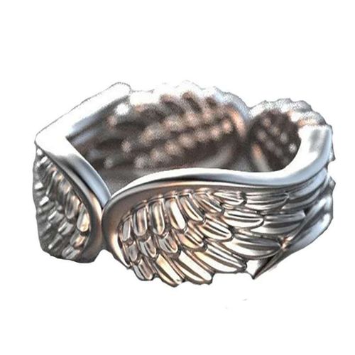 Bague Pour Hommes Et Femmes, Nouvelle Mode Vintage, Punk, Plume, Fée, Ailes, Main, Bijou Bleu, Breloque, Cadeau Pour Amoureux