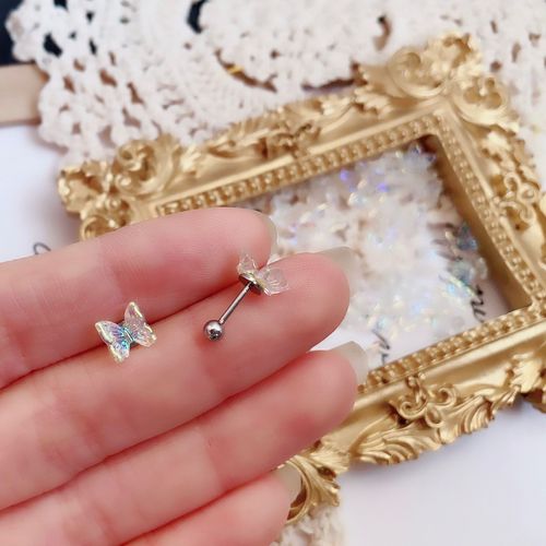 Boucles D'oreilles Papillon Colorées Pour Femmes Et Filles, Bijoux Tendance, Doux Et Élégant, En Acier Titane, À La Mode