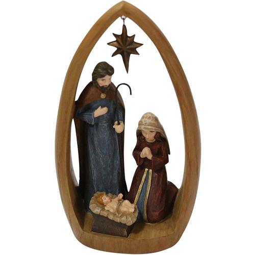 Crèche de Noël Joseph Mary - Sainte Famille Christian Jésus - Décoration en résine - Cadeau religieux pour les membres de l'église