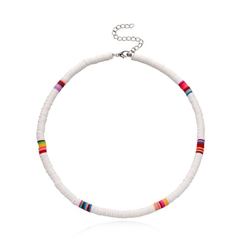 Collier Ras Du Cou En Céramique Multicouche Pour Femmes Et Filles, Coloré, Style Boho, Plage, Ethnique, Bijoux Faits À La Main, 2020