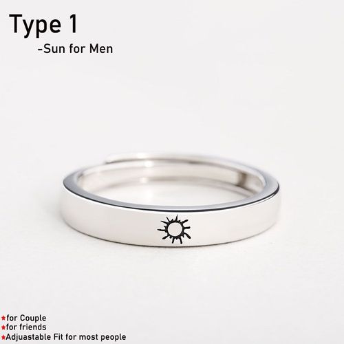 Bagues Ouvertes Et Réglables Pour Hommes Et Femmes, Plaqué Argent, Amour, Amis, Couple, Bijoux De Mariage, Convient À La Plupart Des Femmes