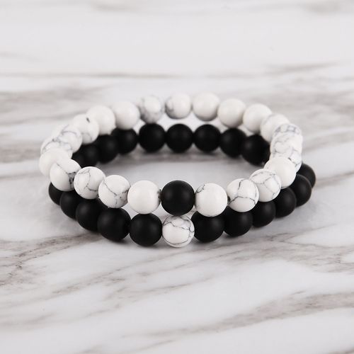 Bracelets En Pierre Naturelle, ¿Il De Tigre, Hématite, Yin Yang, Pour Femmes, Hommes, Amoureux, Bijoux, Perles, Cadeau, 2 Pièces/Ensemble