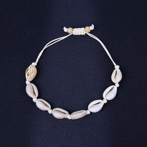 Bracelet De Cheville En Coquillage Naturel Pour Femmes, Cordon Tressé À La Main, Chaîne De Pied, Bijoux De Plage