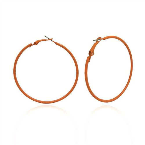 Boucles D'oreilles En Métal Pour Femmes, Grand Cercle Lisse, Hyperbole Multicolore, Bijoux D'oreille