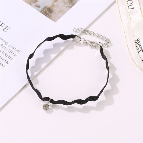 Bracelet De Cheville En Dentelle Pour Femmes, Sexy, Strass, Flash, Diamant Ondulé, Chaussures De Plage, Lien Cubain, Bijoux