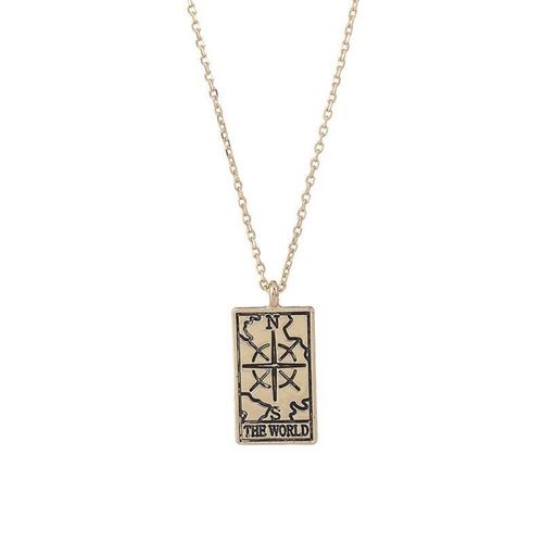 Pendentif Tarot Doré Pour Hommes Et Femmes, Collier Classique, Vintage, Tendance, À La Mode, Cadeaux, Nouvelle Collection 2021