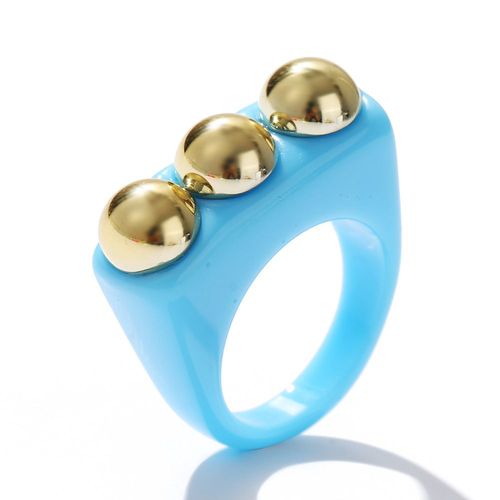 Bague En Résine Et Métal Pour Femmes, Nouvelle Couleur, Bijoux De Personnalité Exagérée