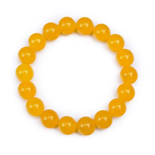 Bracelet En Pierre Naturelle Et Agate Jaune, Bijou Simple À La Mode, Haute Qualité, Couleur Pure, 8mm