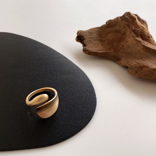 Bague Géométrique En Métal Doré Et Argenté Pour Filles, Anneau Ouvert Réglable, Mode Simple, Minimaliste, Bijoux De Doigt
