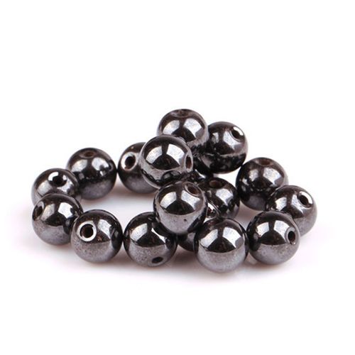 Perles Rondes Noires En Hématite Naturelle, Tailles Variées, Pour Bracelet, Bijoux Pour Couture, Fabriquées À Partir De Pierres Naturelles, Vente En Gros