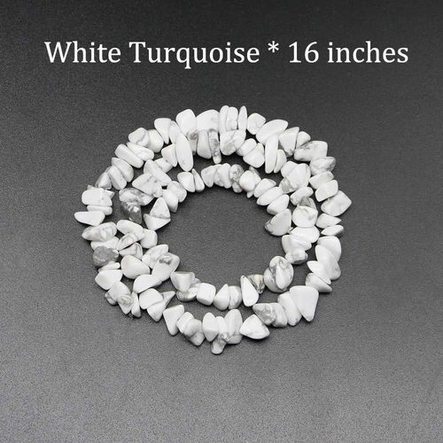 16 Perles De Pierre Naturelle Chips Pour La Fabrication De Bijoux, Agates Turquoise Brin, Accessoires De 5 8mm, Bricolage De Chaînes Et Bracelet