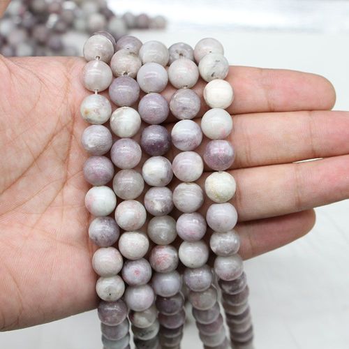 Perles De Jaspe Lilas Violet En Pierre Naturelle, 1 Brin/Lot 4/6/8/10/12mm, Perles D'espacement Amples Pour La Fabrication De Bijoux, Bracelet Diy
