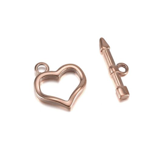 Fermoirs Ot En Acier Inoxydable, Or Rose, Connecteurs De Haute Qualité Pour Bricolage, Bracelet, Collier, Résultats De Bijoux, Accessoires De Fabrication, 3 Ensembles