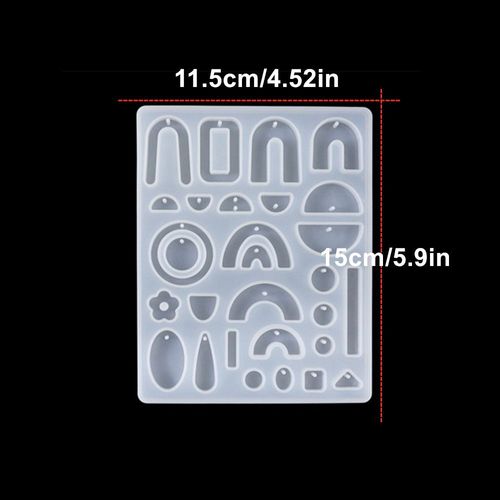 Boucles D'oreilles En Silicone, 1 Pièces, Pendentif Miroir, Ornements, Résine Transparente, Cristal, Diy, Pour Bijoux, Décoration Artisanale