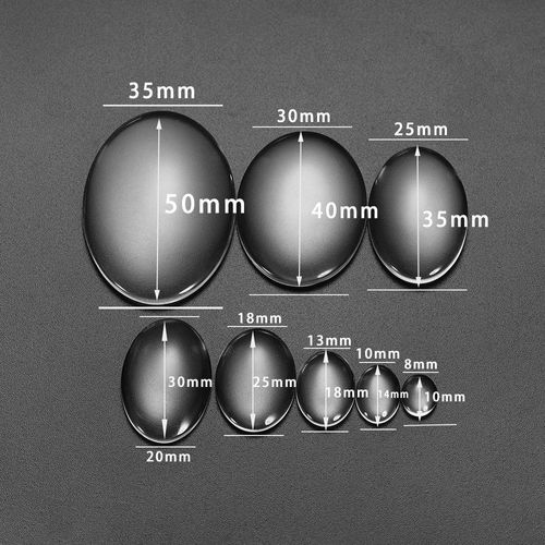 Cabochon En Verre Transparent Ovale, Long 10 50mm, Couvercle De Dôme, Pendentif, Anneau, Fournitures De Fabrication De Bijoux, Bricolage, 5 À 50 Pièces/Lot