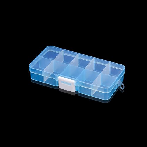 Boîte De Rangement Transparente Pour Bijoux, Boîte Rectangulaire En Plastique À Fente Réglable Pour Collier De Perles