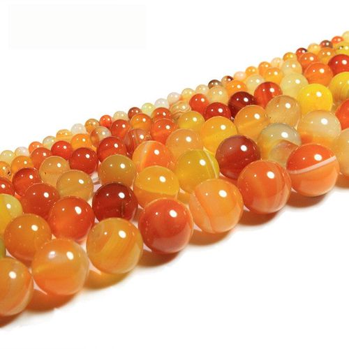 Perles Rondes En Agate Naturelle, Orange, Pour La Fabrication De Bijoux, Collier, Boucles D'oreilles, Lot De 4/6/8/10/12mm