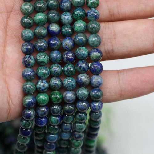 1 Brin/Lot De Perles Rondes En Or Vert, Pierre Naturelle, Pour La Fabrication De Bijoux, Collier, Bracelet, Diy