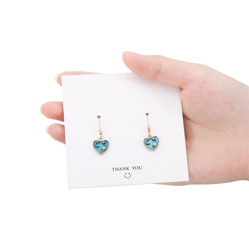 Boucles D'oreilles En Acrylique Bleu Ciel Océan, Clip D'oreille Étoile De Mer, Feuilles, Pierre, Accessoires De Fête, Cadeau Pour Fille