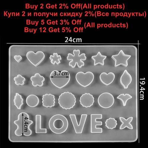 Moule En Résine De Silicone Pour Pendentif, Rond, C¿Ur, Goutte, Pour Porte Clés, Cristal Époxy, Fabrication De Bijoux, 1 Pièce