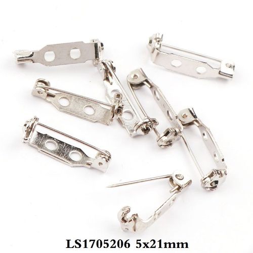 Broche En Fer Blanc Plaqué K, Porte Badge De Barre Arrière, Serrure De Sécurité, Broches Bijoux À Bricoler Soi Même Résultats, Accessoires Bijoux