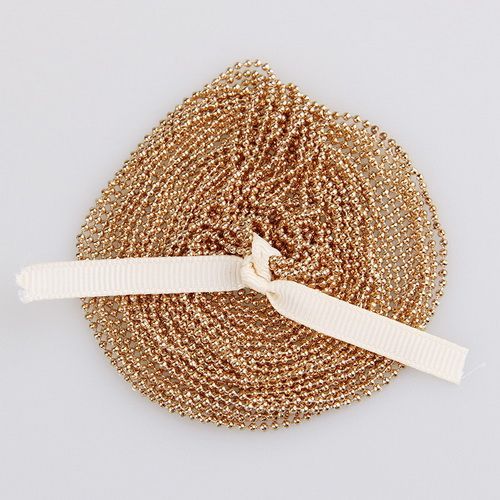 Chaînes De Perles En Métal De Couleur Or Rose, 2.4mm, 5 M/Lot, Pour La Fabrication De Colliers Et De Bijoux
