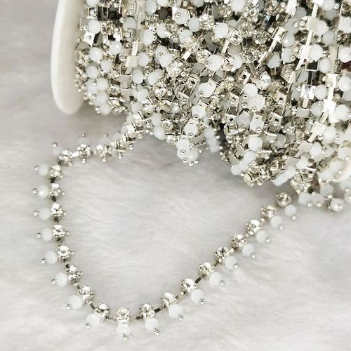 Chaîne De Perles De Cristal, 1 Mètre, 3mm, Bricolage, Cuivre, Rétention De Couleur, Collier Noir, Composants De Fabrication De Bijoux, Fait À La Main