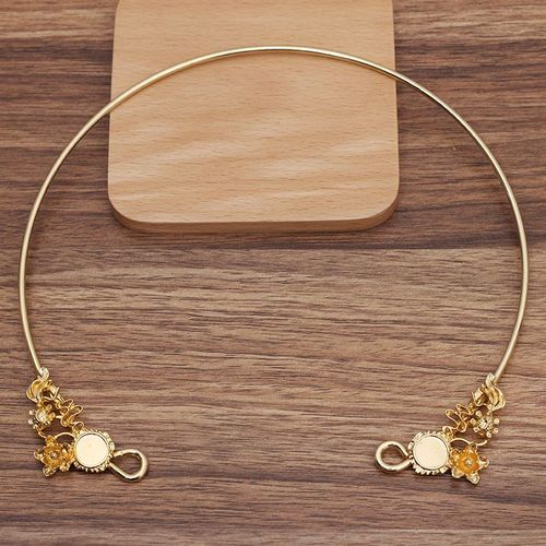 Serre Tête En Métal, 17cm De Diamètre Bricolage Épingle À Cheveux, Collier À Souder, Serre Tête, Bobine, Fleur, Base Camée, Fabrication De Bijoux De Mariage