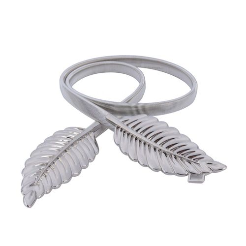 Ceinture En Métal Pour Femmes, Tendance, Vintage, Élégant, Feuilles Dorées, Argentées, Chaîne De Taille, Boucle Lisse, Vêtements De Décoration, Cadeau Pour Dames, 1/2 Pièces