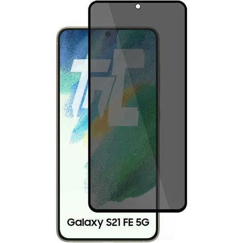 Verre Trempé Teinté Intégral Pour Samsung Galaxy S21 Fe 5g - Noir - Confidentialité/Privacy - Adhérence 100