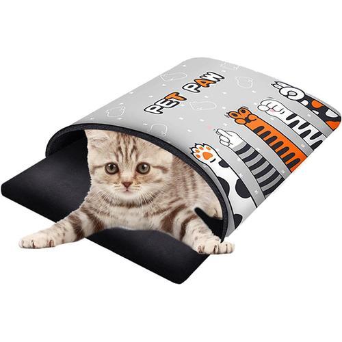 Sac De Couchage Chat Lit De Chat De Grotte De Chat Abri Câlin En Tissu Doudou Chaud Amovible Et Lavable Avec Dessous Antidérapant, Oreiller Pour Animaux De Compagnie Pour Petits Chiens Moyens Chats