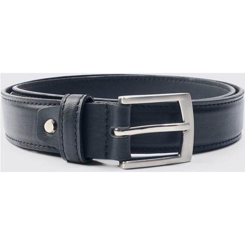 Ceinture Argenté À Boucle Homme - Noir - Xl, Noir