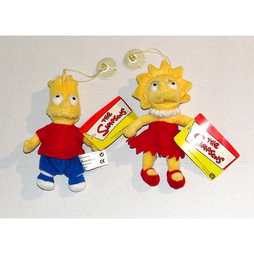 Peluche Simpson Century Fox Lot 2 Doudou The Simpsons Enfants Lisa Et Bart Trebellos