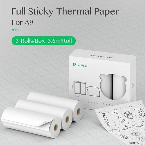 compatibles Étiquette autocollante en papier pour Mini imprimante thermique  PeriPage A9
