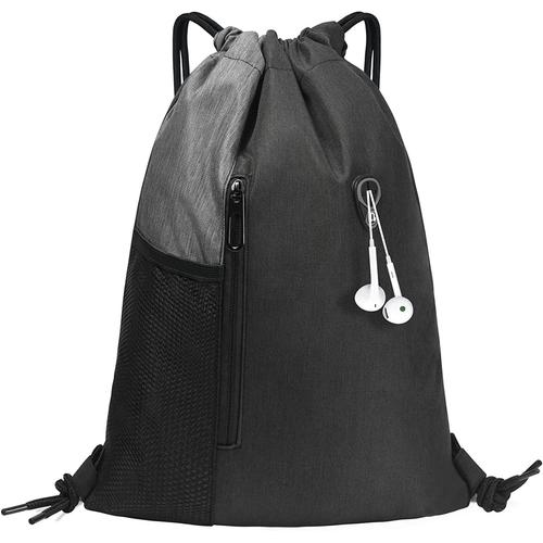 Sac À Cordon Sport En Nylon, Sac À Dos Cordon Imperméable Avec Trou Pour Écouteurs, Sac De Yoga À Cordelette Pour Gym Ecole Voyage Camping Natation Piscine Plage