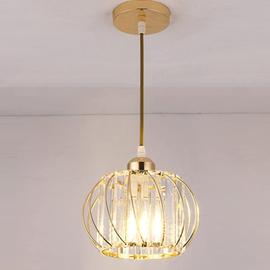 Suspension Luminaire Moderne Cristal 20cm Lustre Métal Plafonnier 3 Lampe  pour Chambre Salon Restaurant Noir