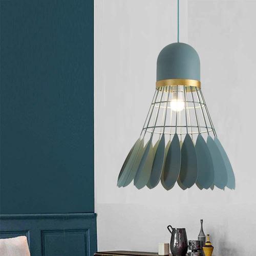 E27 Moderne Metal Suspensions Cage Contemporain Plafonnier Lustre Luminaire Edison Culot E27 Metal Suspensions Luminaire Vert Plafonnier Luminaire