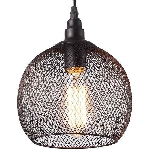 Pendentif Industriel Rétro En Métal E27 Ampoule En Forme De Noir Fini Suspension Luminaire Suspendu Pour Cuisine Island Salle À Manger Ferme Pas D'ampoule(Ø22 Cm)