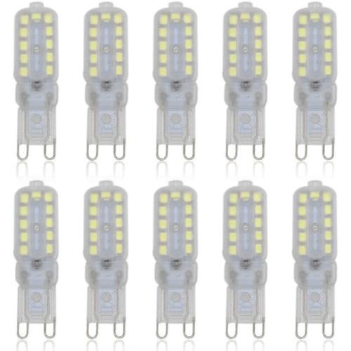 Lot De 10 Ampoules À Led G9 Blanc Froid 22 Smd 2835 Led 5 W - Éclairage Blanc Froid - Convient Pour Bureau, Salon, Entreprise