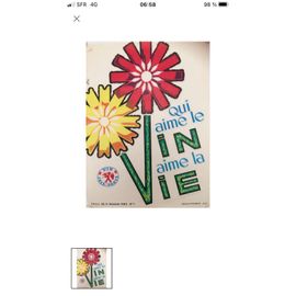 Affiche Poster Qui Aime Vin Aime Vie 
