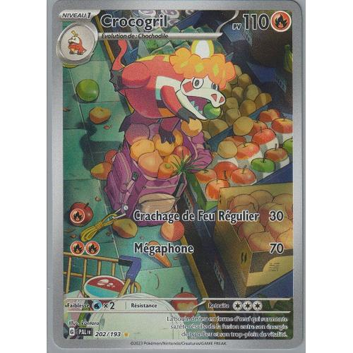 Carte Pokémon - Crocogril - 202/193 - Secrète-Rare - Ev2 Evolutions À Paldea