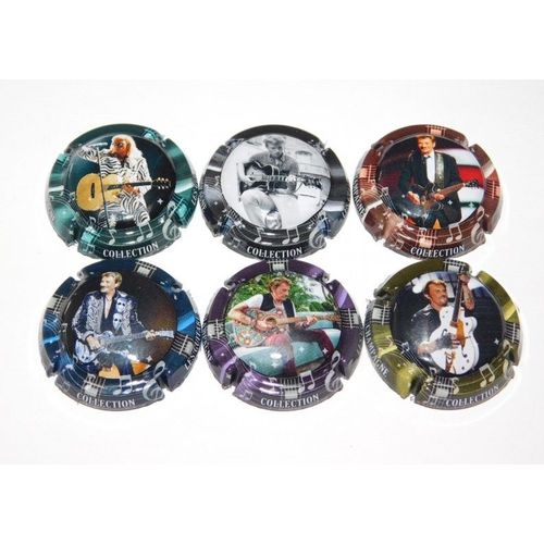 N°C120 - Serie De 6 Capsules De Champagne - Gaillard.J (Johnny Hallyday) -