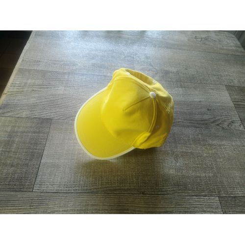 Casquette Don Rut Ajustable - 100 % Algodon - Couleur Jaune Et Blanc