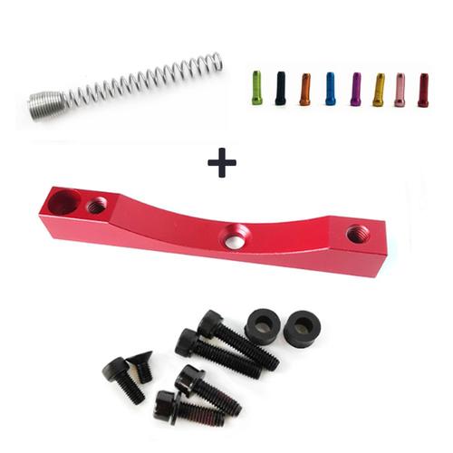 Zoom Xtech Brake Hb100 Kit D'adaptateur Pour Xiaomi M365 Et Pro 1s Pro 2 Scooter Électrique Cnc Accessoires D'adaptateur En Alliage D'aluminium, Ensemble Rouge