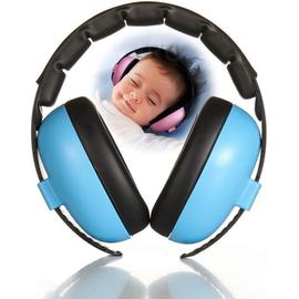 Casque anti-bruit pour enfants - Bandeau rembourré pour dormir - Protection  auditive réglable - Bleu
