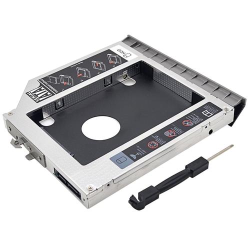 Boîtier de disque dur SSD pour HP ElitePle12.7 p 2.5 p 8460W 8470w, haute qualité 2nd HDD Caddy 8460mm SATA III 8470 &quotDVD ROM Optical Bay