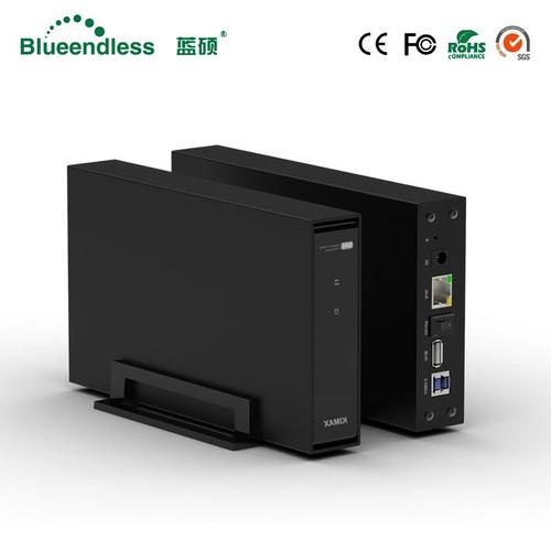 Bouchon UE - Boîtier de stockage HDD sans fil NAS 3.5 "Sata RJ45 USB 3.0, boîtier d'extension pour disque dur"